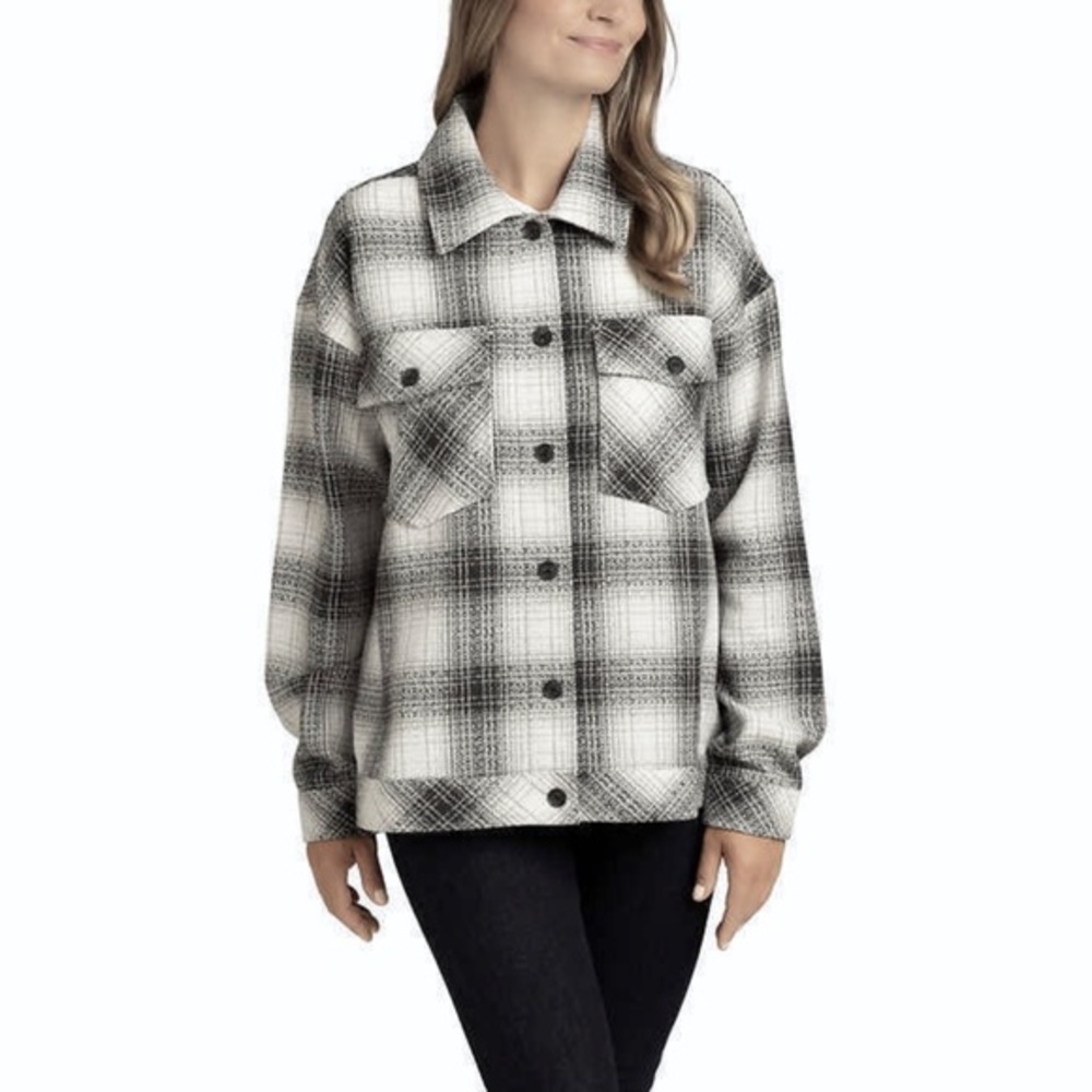 NWT Boston Traders Ladies' Shacket Shirt Jacket SZ M - OVERSIZED